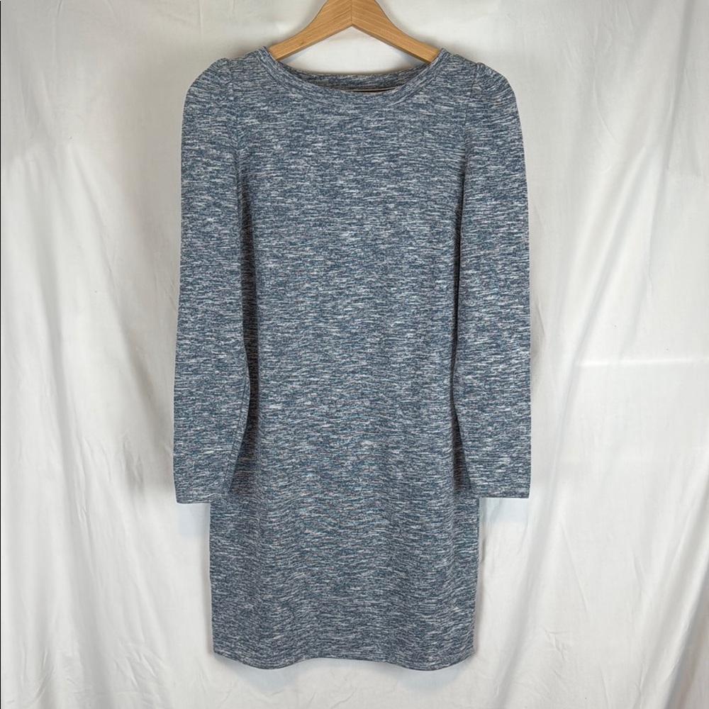 Talbots French Terry Sweatshirt Dress Long Sleeved -Space Dye-Petite Small NWT